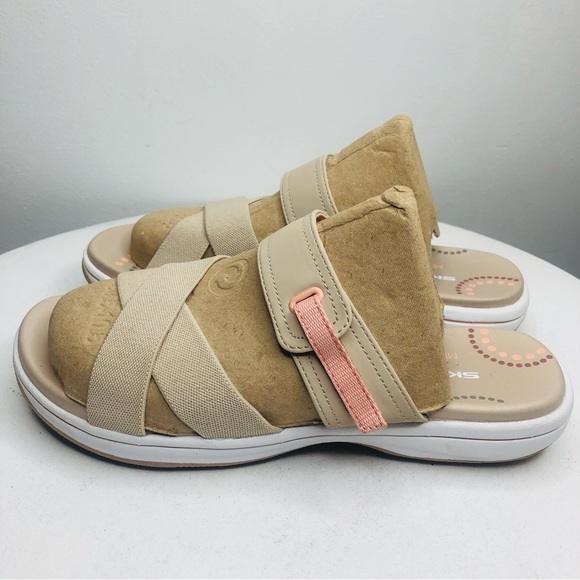 Skechers Women's Relaxed Fit: Bayshore cream peach sandals SZ 8. RR1 - Picture 5 of 10